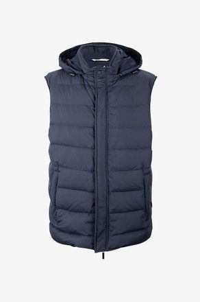 Maurizio Baldassari &Auml;rmellose Daunenjacke mit Kapuze