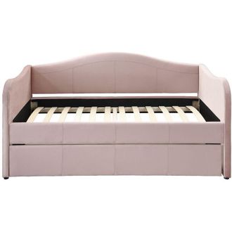 Vente-Unique Vente-unique - Letto divano a scomparsa 2 x 90 x 190 cm Velluto Rosa - mathilde