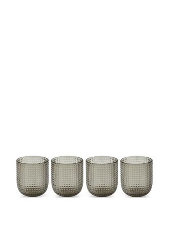 Pols Potten Rooftop Tumbler glassware (set of four) - unisex - glass - One Size - Grey