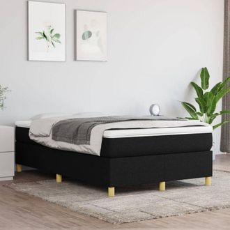 vidaXL Vidaxl - Cama Box Spring Con Colch&oacute;n Tela Negro 120x200 Cm