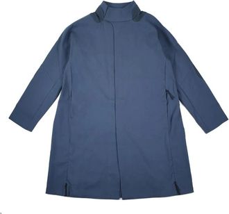 _J.L-A.L_ Blauwe Split Trench Jas - Heren - Parka Jassen - Blauw - L - Jassen
