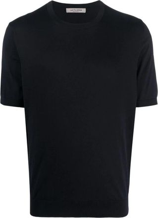 La Fileria T-shirt Fileria - Heren - Ronde hals truien - Blauw - 2XL - Katoen - Truien & Vesten