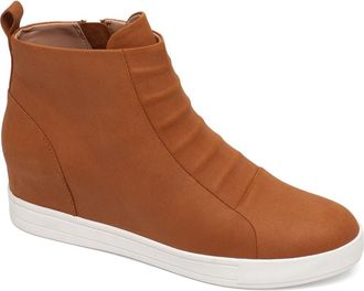 Linea Paolo Ashley High Top Wedge Sneaker Boot in Cognac at Nordstrom Rack, Size 5.5
