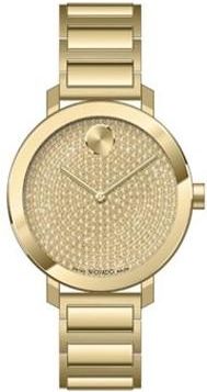 Movado Evolution Quartz Gold Dial Ladies Watch 3601152