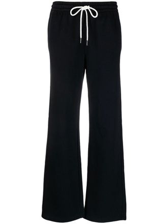 Paul Smith logo-embroidered straight track pants - Black