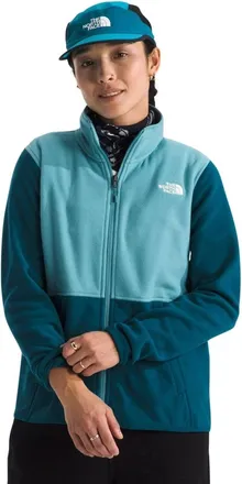 The North Face Glacier Fleece Jacket Women Blue Navy Full Zip Pockets GBO1829