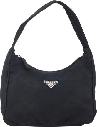 Prada Re-Edition 2000 Hobo Tessuto Black Nylon Handbag (Pre-Owned)
