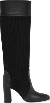 Gianvito Rossi Sheffield Boots in Black Calf And Fabric at Nordstrom, Size 38.5