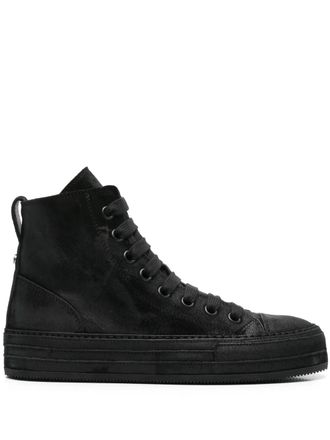 Ann Demeulemeester coated-finish sneakers - Black
