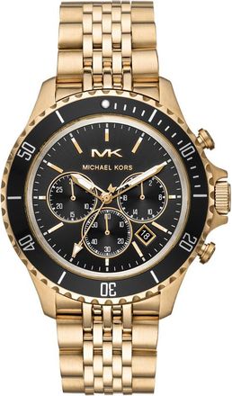 Michael Kors Stylish MK8726 Mens Watch with Black Dial and Gold Tone Finish Stainless Steel - One Size