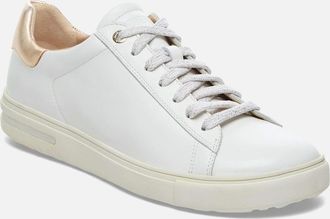 Birkenstock Womens Birkenstock Bend Low Natural Leather Womens Trainers - White/Metallic Rose - Size: 5.5/C