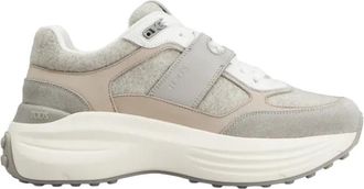 Tod's Sportiva 81L Allacciata Tec - Dames - Sneakers - Grijs - 36 EU - Wol - Schoenen