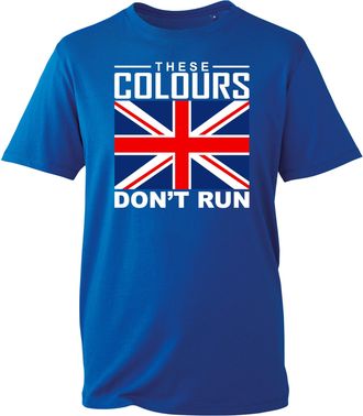Generic UTK March Patriotic Union Jack T-Shirt with Bold These Colours Dont Run Graphic - 13 September Top Unite The Kingdom Tee British Pride Unisex Tee (Roy