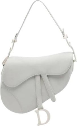 Dior Pre-owned Saddle Bag - Dames - Vintage Schoudertas - Wit - ONE Size - Leer - Vintage
