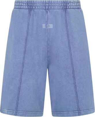 GCDS Stone Washed Sweatshorts - Heren - Korte Broeken - Paars - XL - Katoen - Korte Broeken