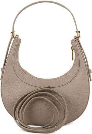 Coccinelle Womens Mini Hobo Bag Warm Taupe Cow Leather - Shoulder-Bags