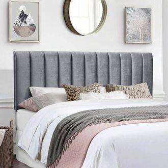 Casa Solace Steel Plush Single 26 inch Strutted Headboard