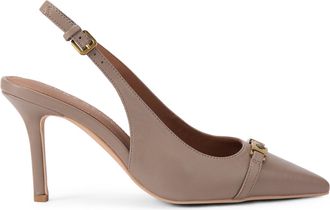 Kurt Geiger Womens Leather Kingsley Slingback Heel Heels - Taupe - Size UK 8