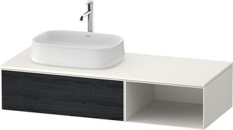 Duravit Duravit - Lavabo Consola Zencha, 1300x550mm, 1 Caj&oacute;n, Compartimento