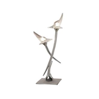 Netlighting Flavia Table Lamp 2 Light G9 Polished Chrome in Grey