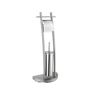 tomasucci Theo toothbrush holder and toilet paper holder, silver