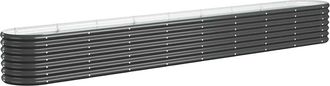 vidaXL Vidaxl - Jardinera Arriate Acero Galvanizado Antracita 332x40x36 Cm