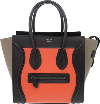 Celine Pre-owned Celine Micro Tricolor Leather Luggage Tote Ladies 3JWXAY8X4B87328M