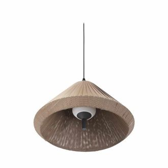 Netlighting Saigon Grey Brown Pendant Lamp T70 Cone Cap 2700K IP65 in Dark Grey
