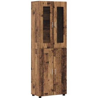 vidaXL Aparador Alto Con Estante Madera Vieja 60 X 35 X 182 Cm Vidaxl