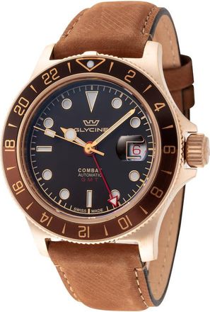Glycine Combat Sub Sport 42 Bronze Brown Dial Mens Watch GL0316