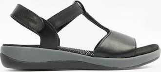 Hush Puppies Womens Hush Puppies SYLVIE Womens Leather Sandals Black - Size: 8