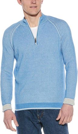 Raffi English Rib 1/4-Zip Mock Neck Sweater