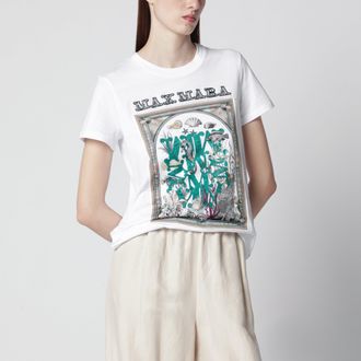 Max Mara T-shirt in jersey di cotone bianco ottico