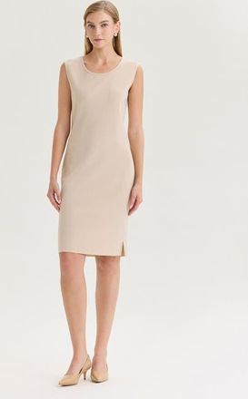 Misook Sleeveless Sheath Knit Dress in Biscotti at Nordstrom, Size Xx-Large
