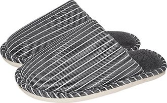 Generic Stripe Slippers for Women Winter Plush Thick Sole Slippers Cotton Home Warm Comfy Fluffy Memory Foam Shoes Retro Non-Slip Indoor House Shoes (Black, 4