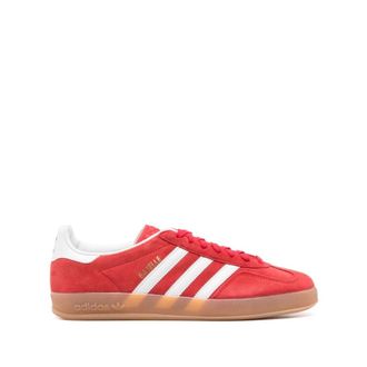 adidas Sneakers, male, Red, Size: 11 1/2 US Red Sneakers with 3-Stripes Logo