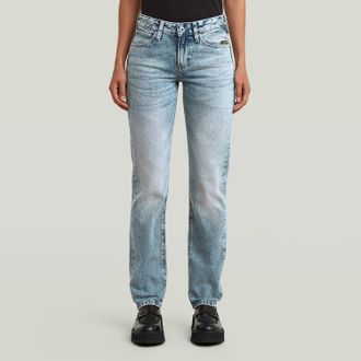 G-Star Straight-Jeans G-STAR Lennoxx Slim Straight Wmn, Damen, Gr. 26, L&auml;nge 30, vintage blau celestite, Denim/Jeans, Obermaterial: 99% Baumwolle, 1% Elastha