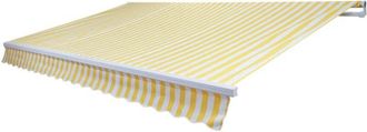 Hhg Nunca Usado] Funda De Recambio Para Toldo T791, Toldo De Brazos Articulados Funda De Recambio Protecci&oacute;n Solar, 4,5x3m, Acr&iacute;lico Amarillo-blanco