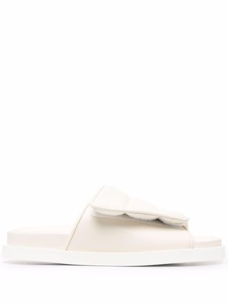 Giaborghini Sandali slides Gia 3 con strappo - Toni neutri