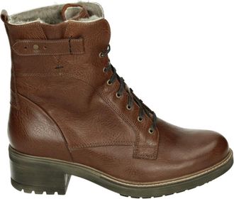 Durea Schoenen, Dames, Bruin, 40 1/2 EU, Leer, Sportieve Mid Damesschoenen Cognac Kleur