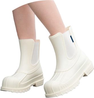 Generic Mens Ladies Wellies Knee High Wellington Rubber Textile Lined Wellie Anti-Skid Waterproof Shoe Comfortable Chelsea Shoes Wider Calf Fitting Rain Boot 