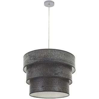 Fabrilamp Colgante Triple Smile 3xe27 Cromo/madera Negra Regx50x50 Cm