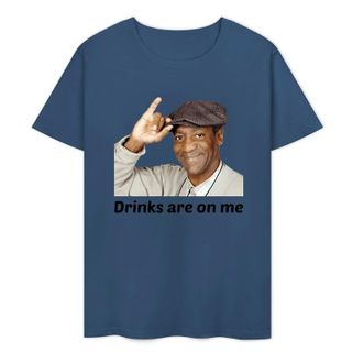 Generic Drinks are On Me Adult Unisex T-Shirt - Perfect Funny Novelty Gift Tee Conversation Starter Dark Blue-Style XL