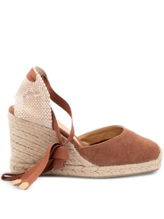 Castaner ribbon wedge espadrilles - Brown