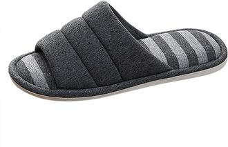 Generic 2026 Mens Slippers Cute Home Non Slip Fpir Season Cloth Colorful (Dark Gray, 7)