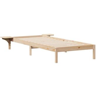 vidaXL Estructura de Cama con Mesitas Natural 90 x 220 cm vidaXL