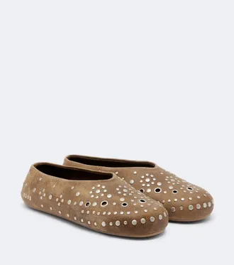 Golden Goose Tierra studded suede slip-on shoes