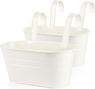 OEM Macetas Colgantes De Metal Con Ganchos Para Balc&oacute;n - Decoraci&oacute;n Colgante - Aptas Para Balc&oacute;n - Para Interior Y Exterior - Negras