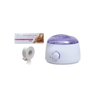 Trade Shop Trade Shop - Kit 50 Strisce + Rotolo 50mt Depilatoria + Scaldacera Elettrico Professionale