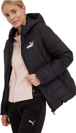 Puma ESS Hooded Padded Jacket - Dames - Outdoorjassen - Zwart - XS - Leer - Fitness